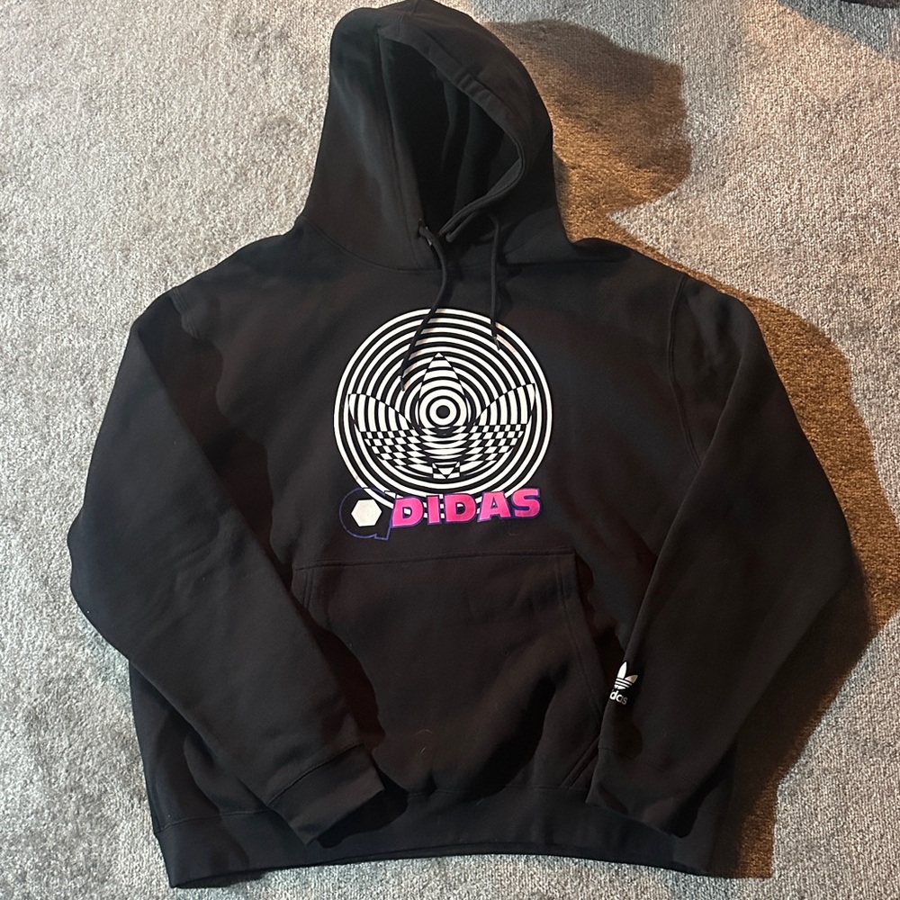 ADIDAS ORIGINAL TREFOIL GLOW IN THE DARK CIRCLE HOODIE